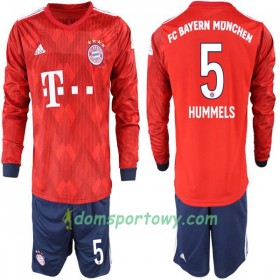 Koszulka Bayern Monachium Hummels 5 Dziecięcy Domowe Koszulki Piłkarskie 2018-2019 Długi Rękaw